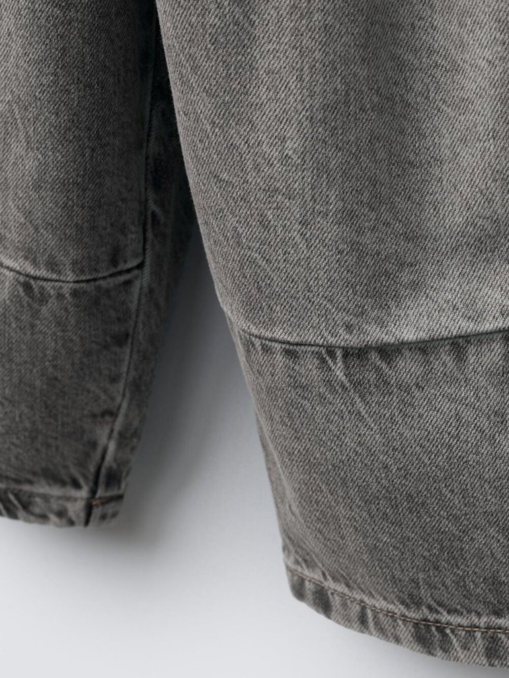 ZARA Baby Balloon Jeans Gray 4Y NWT 100% Cotton Elastic Waist - Picture 4 of 7